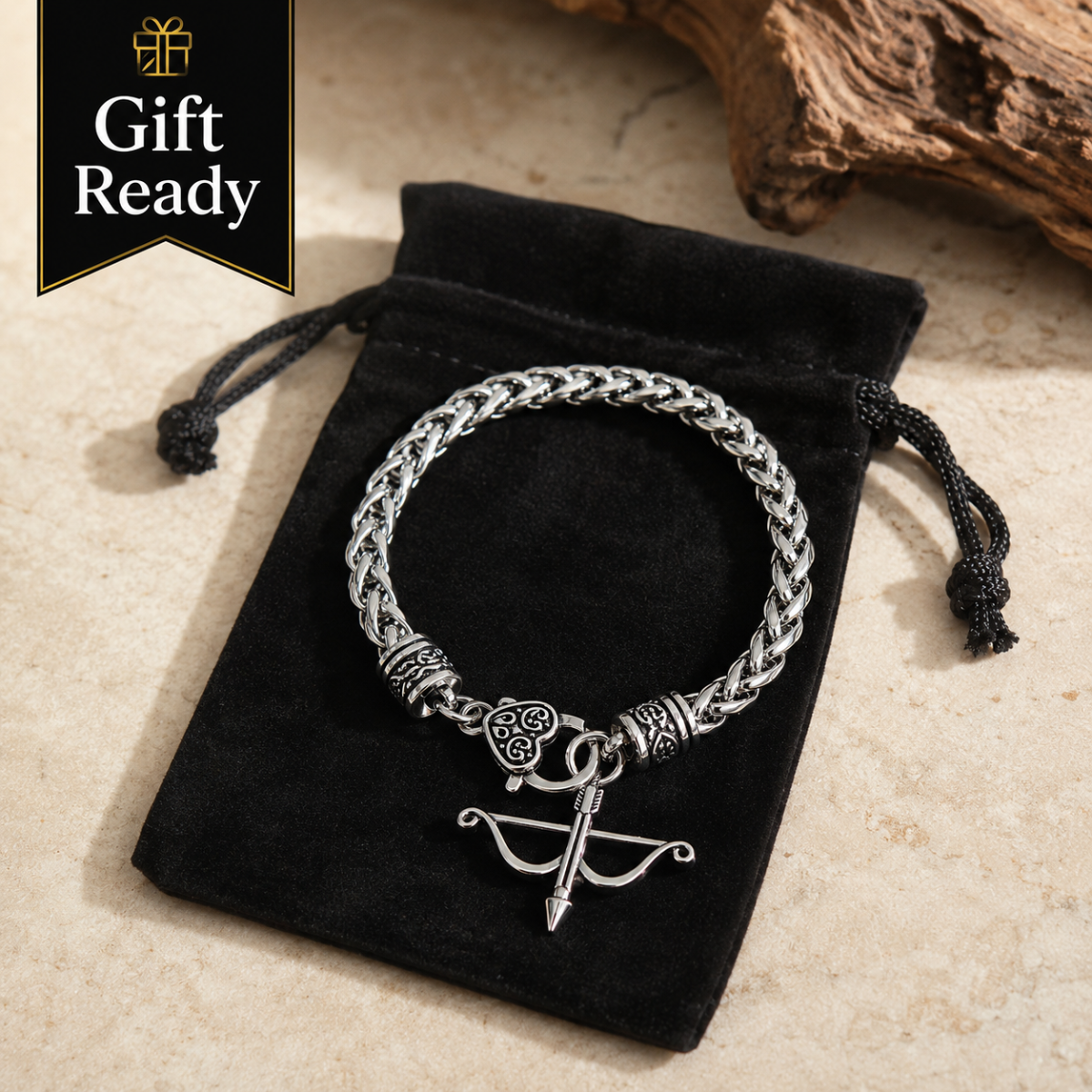 Archery Bow & Arrow Charm Bracelet
