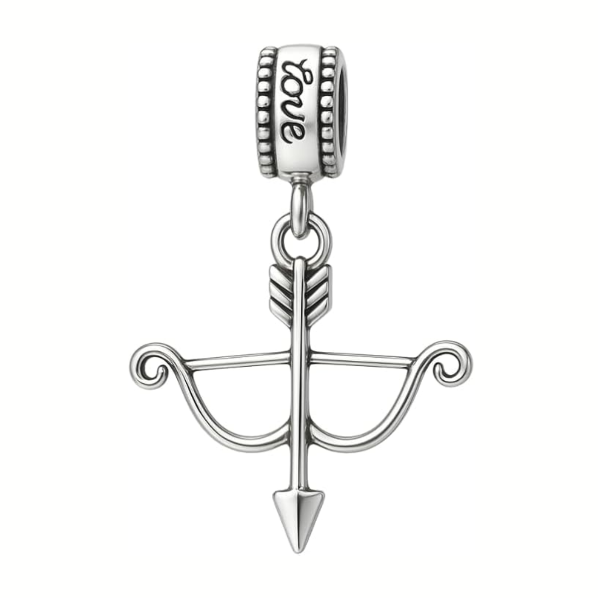 Archery Bow & Arrow Charm Bead