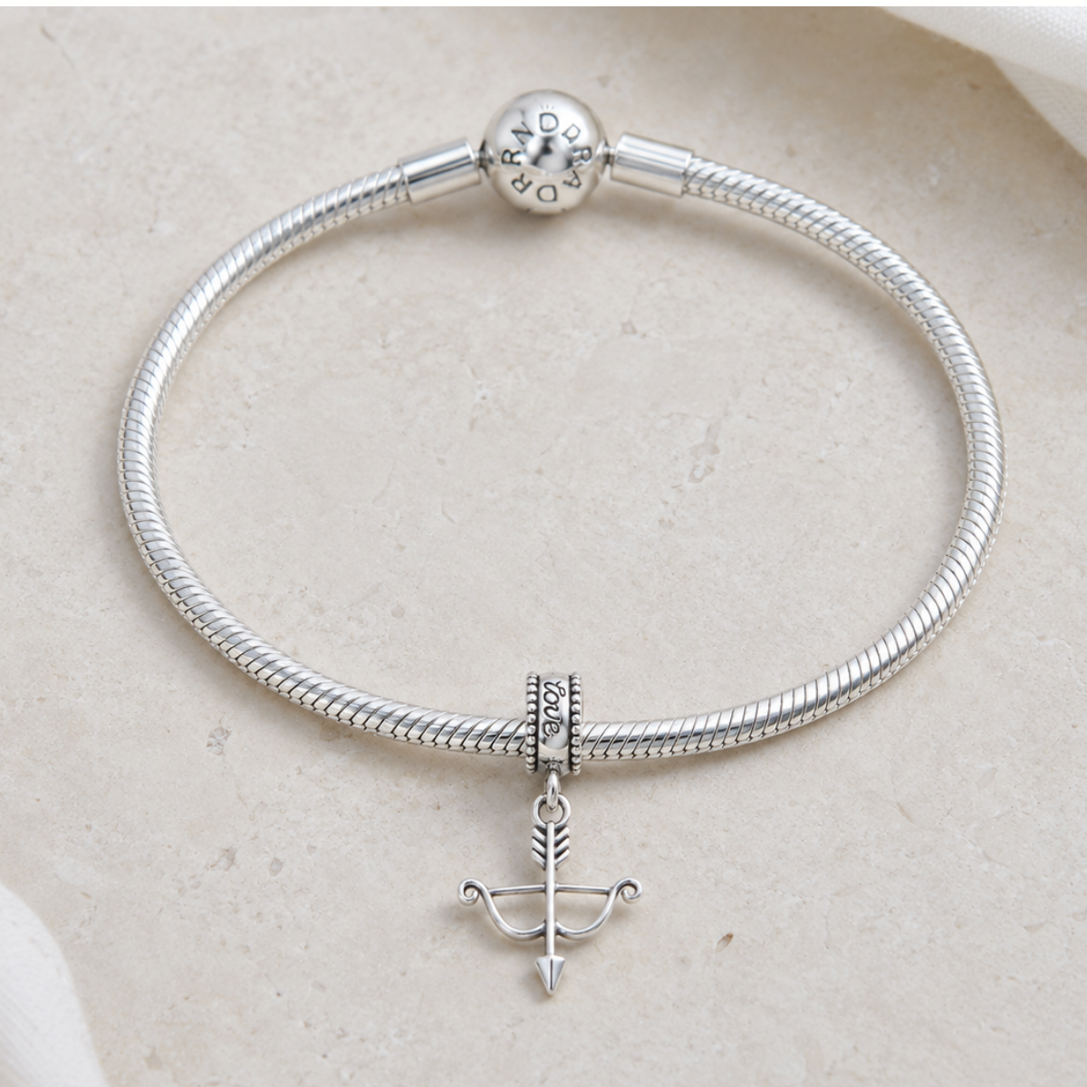 Archery Bow & Arrow Charm Bead
