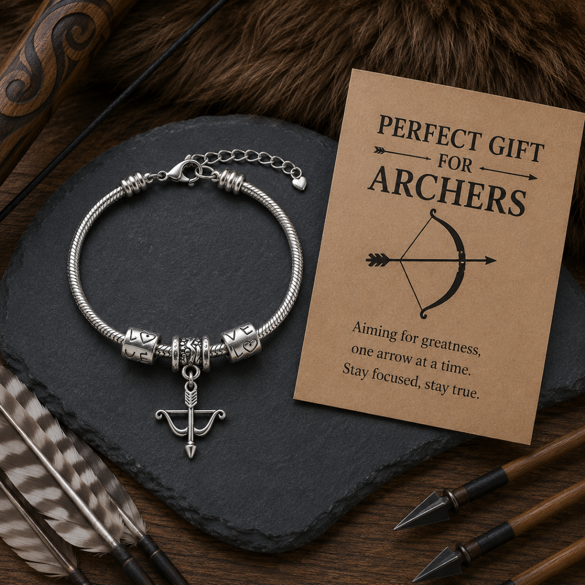 Archery Charm Bracelet – Bow and Arrow