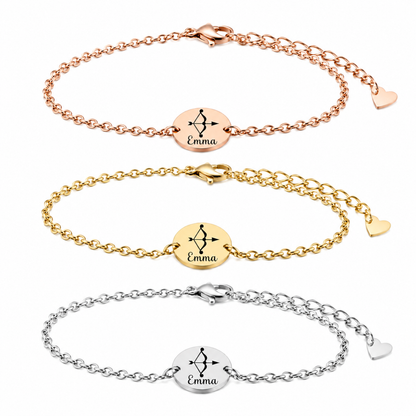 Personalized Archery Name Engraving Bracelet