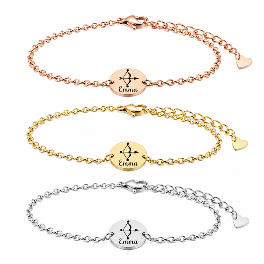 Personalized Archery Name Engraving Bracelet