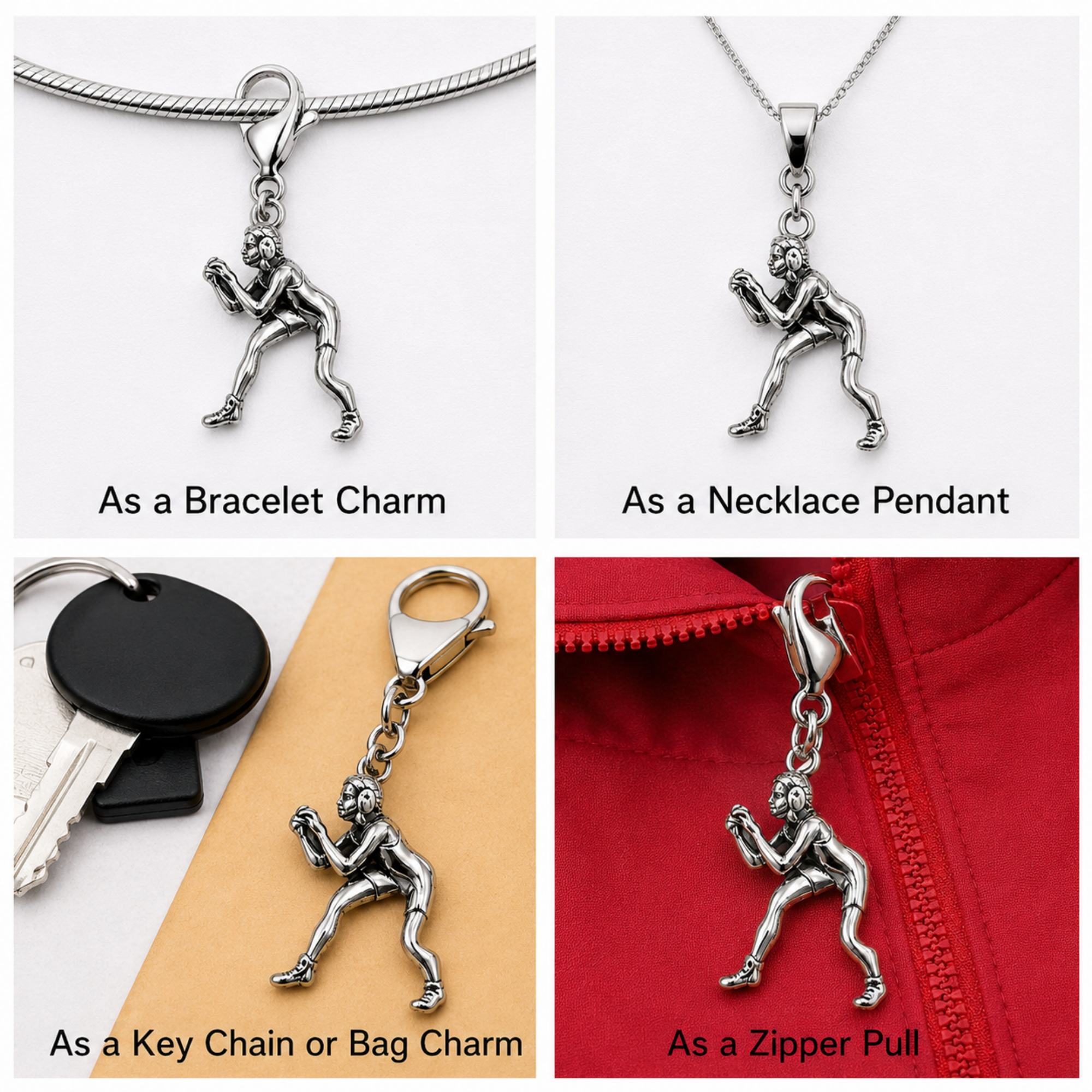 Wrestling Clip On Zipper Pull