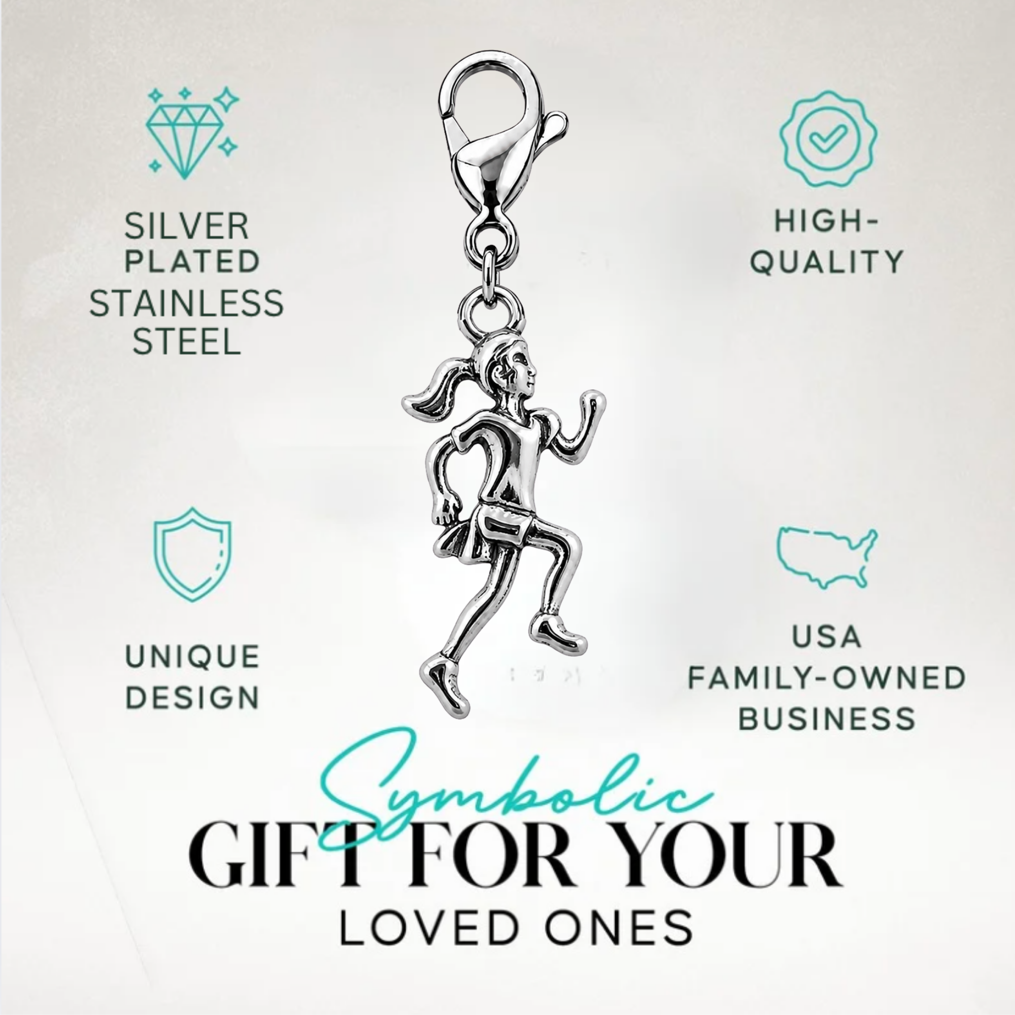 Football Clip On Zipper Pull