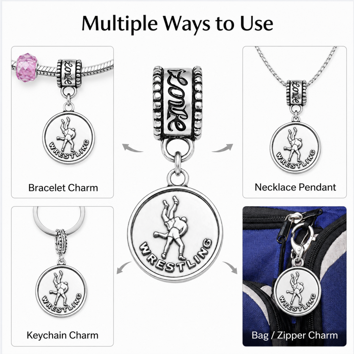 Wrestling Charm Bead - Pick Style