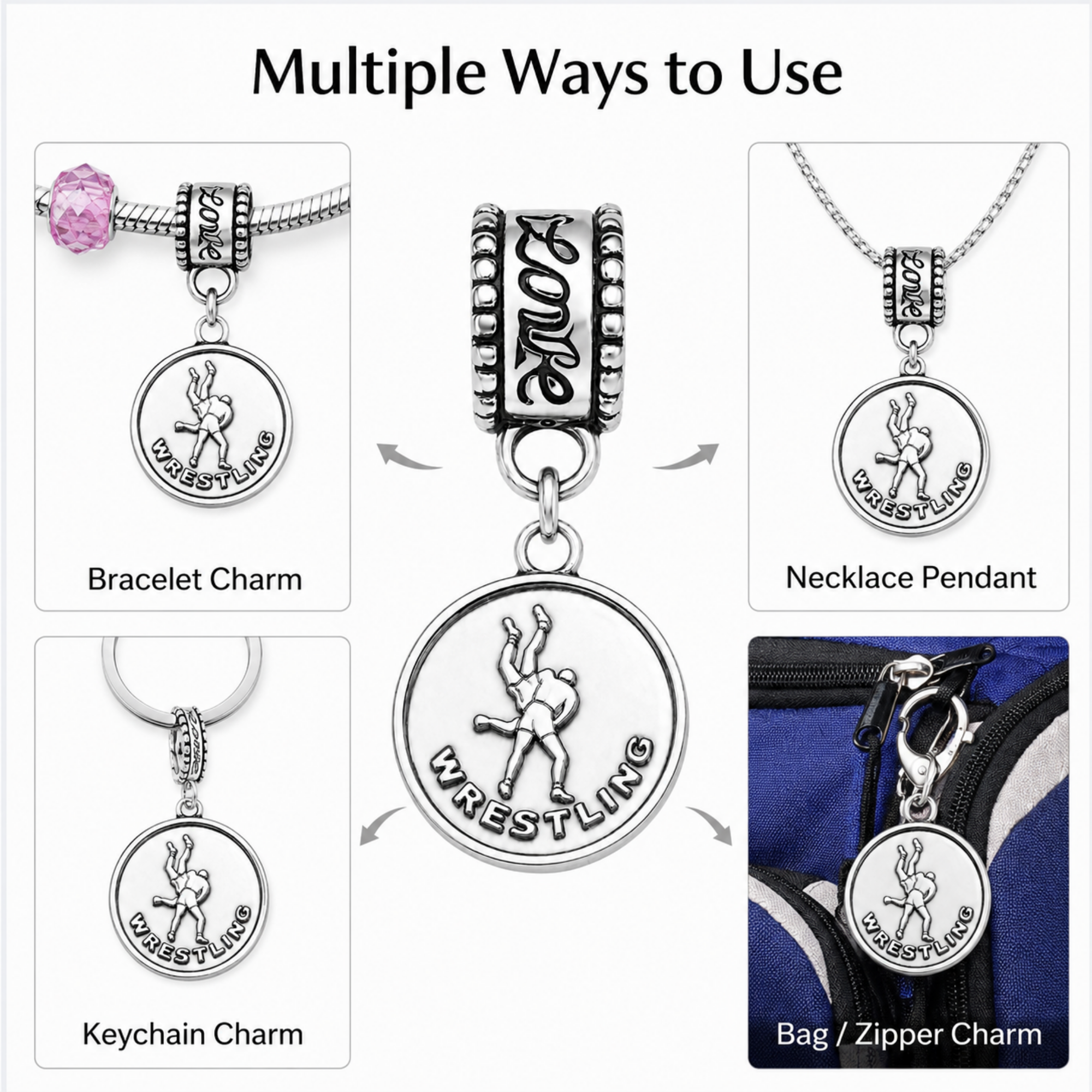 Wrestling Charm Bead - Pick Style