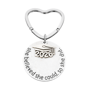 2026 Graduation She Believed She Could Keychain