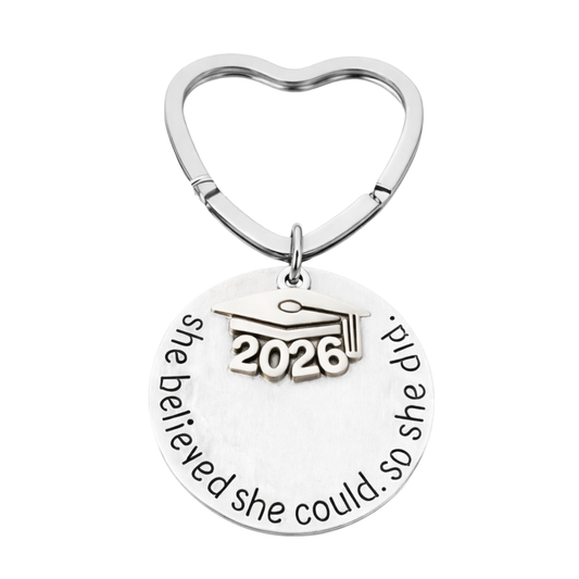 2026 Graduation She Believed She Could Keychain
