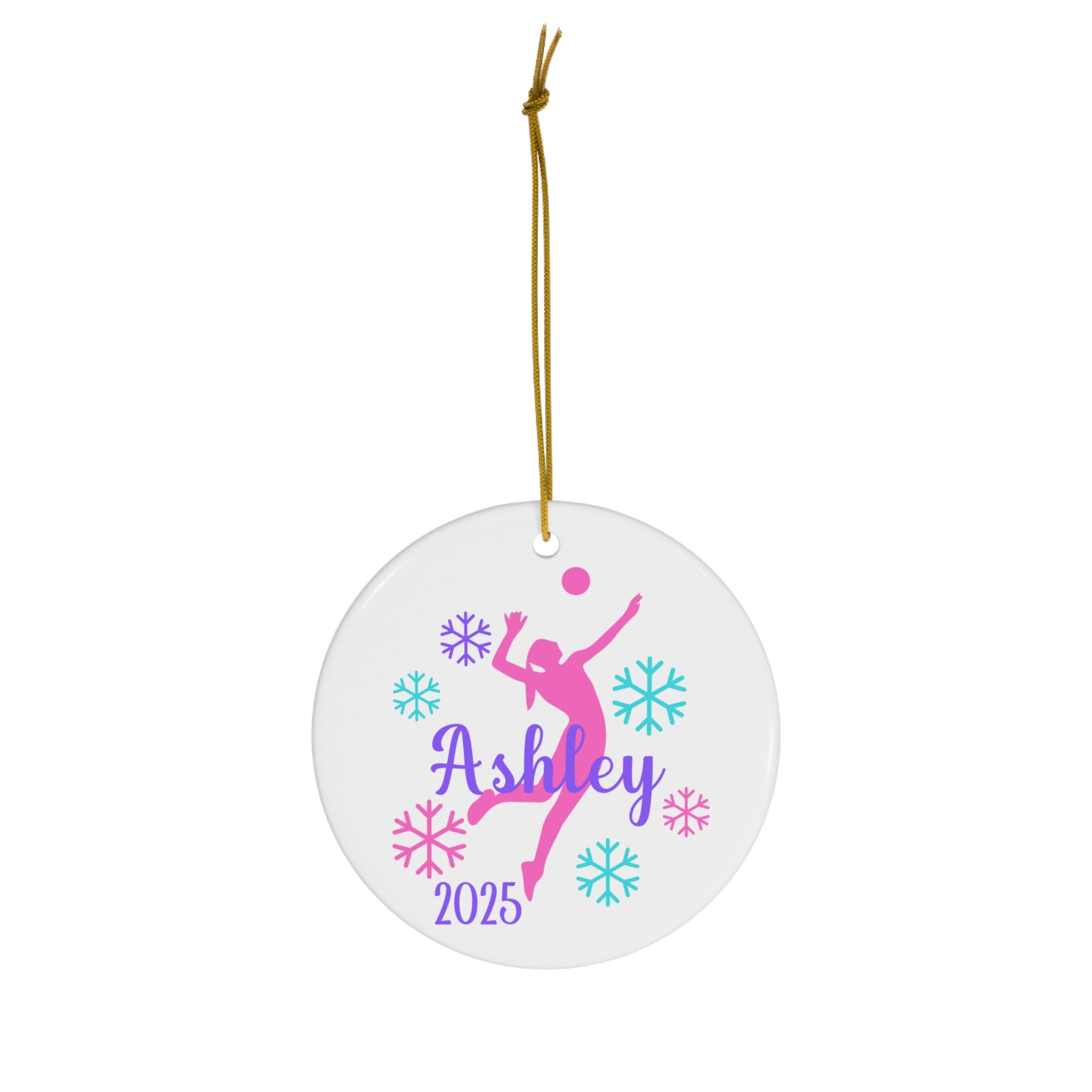 Personalized Volleyball Christmas Ornament