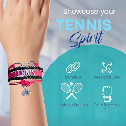 Girls Pink Tennis Infinity Bracelet