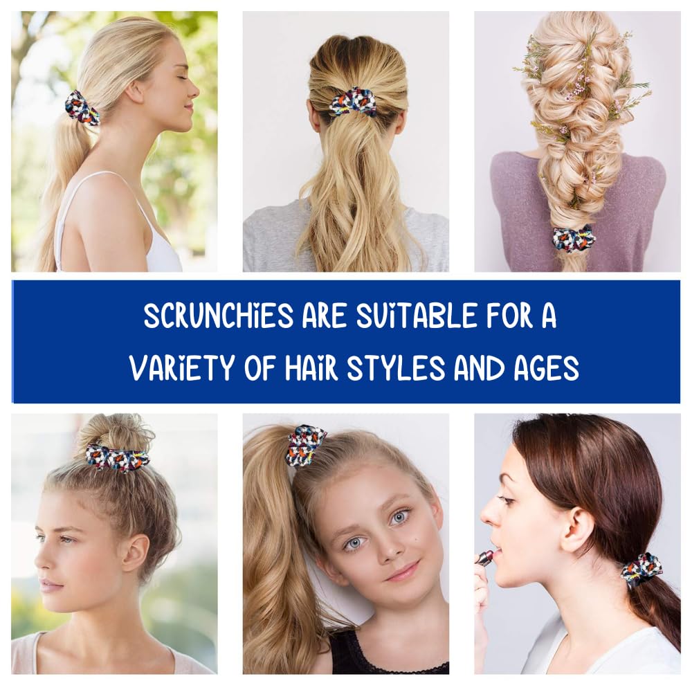 Soccer Premium Velvet Scrunchie - Colorful