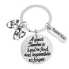 Drama Teacher Gift, Great Teacher is Hard to Find But Impossible to Forget Keychain - Infinity Collection