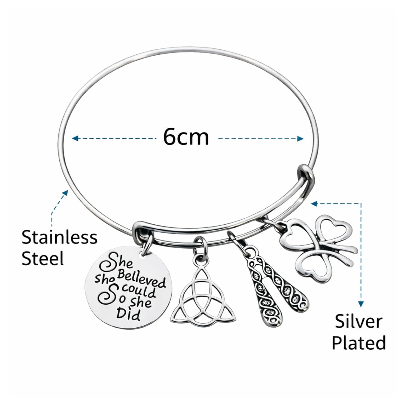 Irish Dance Bangle Charm Bracelet