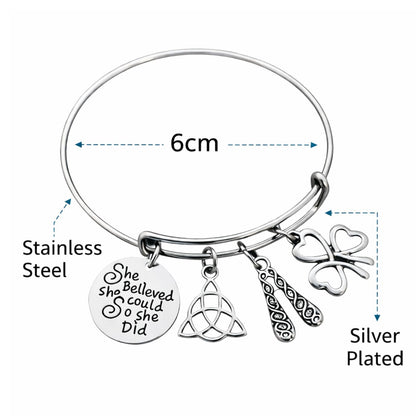 Irish Dance Bangle Charm Bracelet