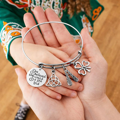 Irish Dance Bangle Charm Bracelet