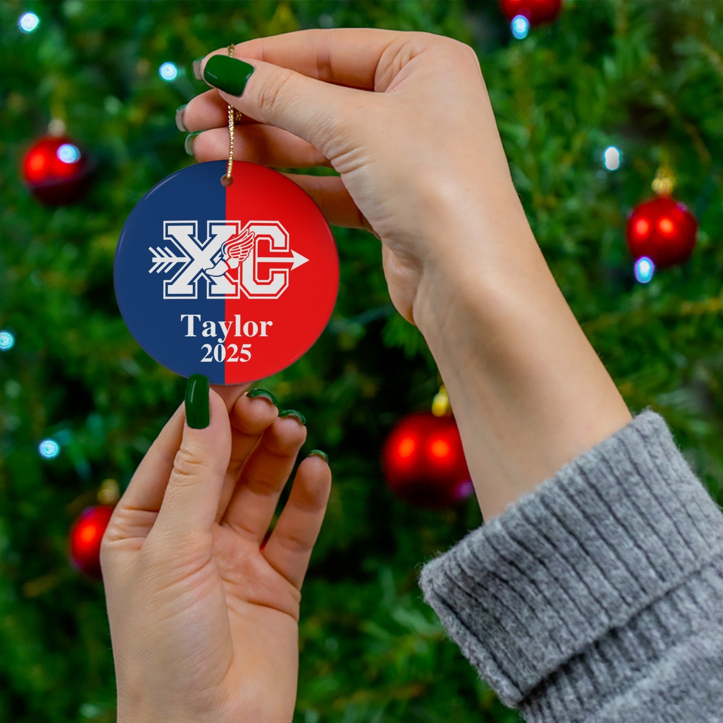 Personalized Runner Christmas Ornament