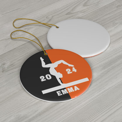 Personalized Gymnastics Handstand Christmas Ornament