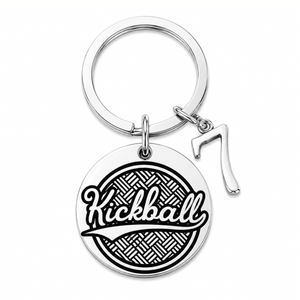 Personalized Kickball Charm Keychain