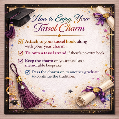 Archery Engraved Graduation Tassel Charm