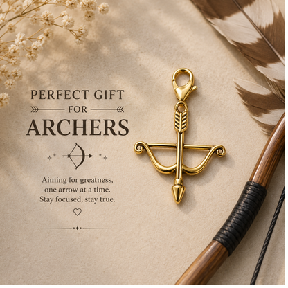 Archery Bow & Arrow Clip On Zipper Pull