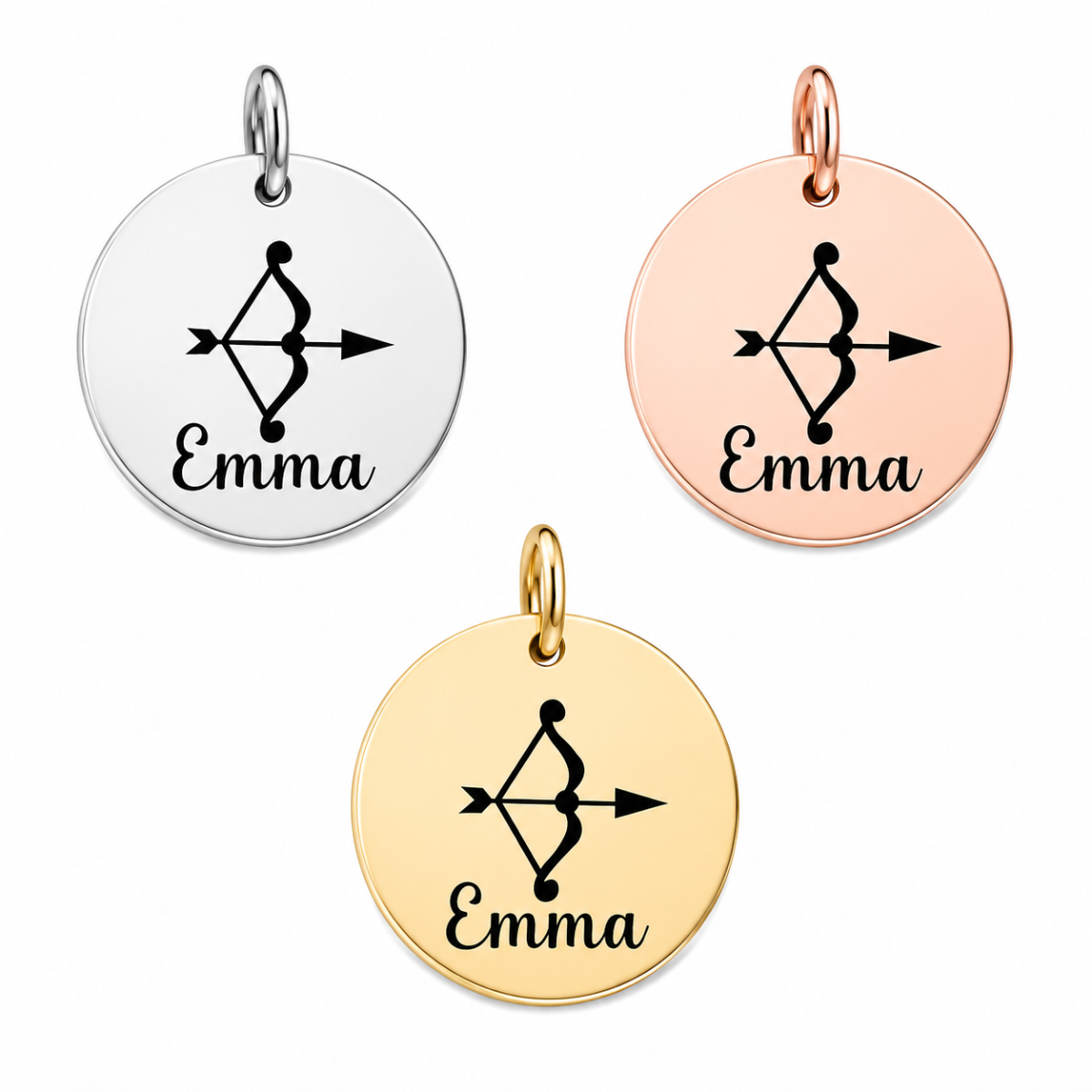 Personalized Archery Engraved Tassel Charm