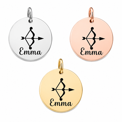 Personalized Archery Engraved Tassel Charm