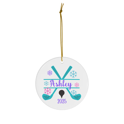 Personalized Girls Golf Christmas Ornament