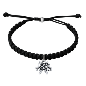 Ski Rope Bracelet – Adjustable Macramé Ski Charm Bracelet | Pick Color