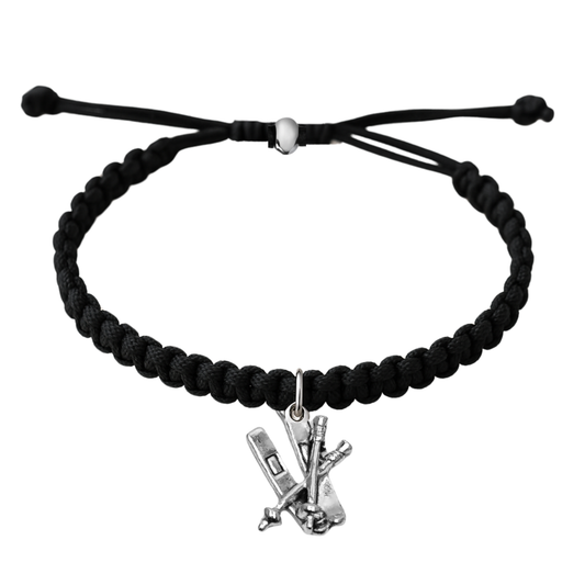 Snowboard Rope Bracelet – Adjustable Macramé Ski Charm Bracelet | Pick Color