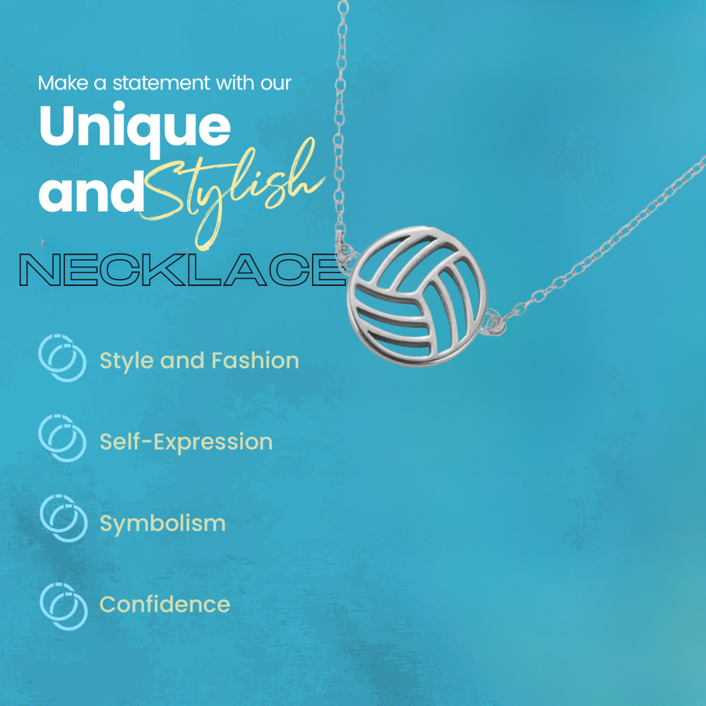 Volleyball Connector Pendant Necklace