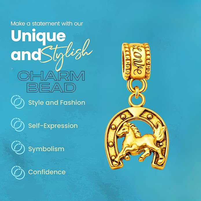 Horseshoe Charm Bead