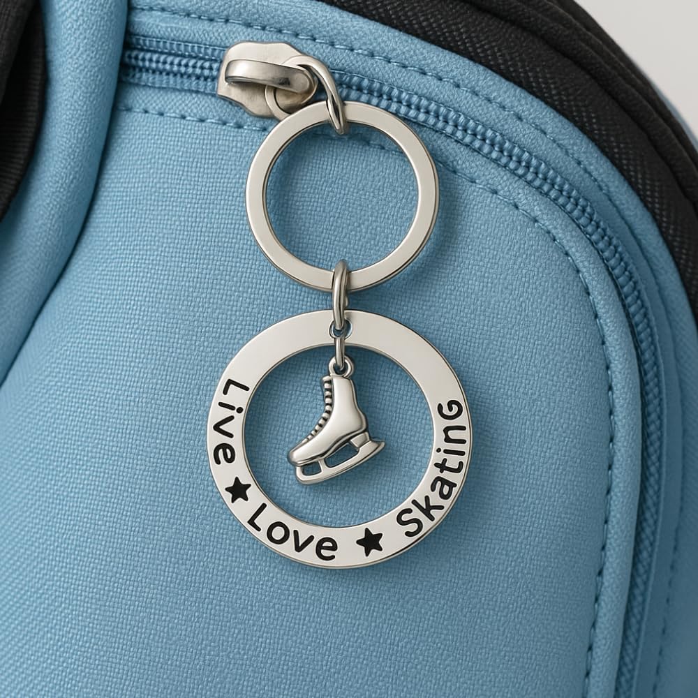 Live Love Figure Skating Keychain