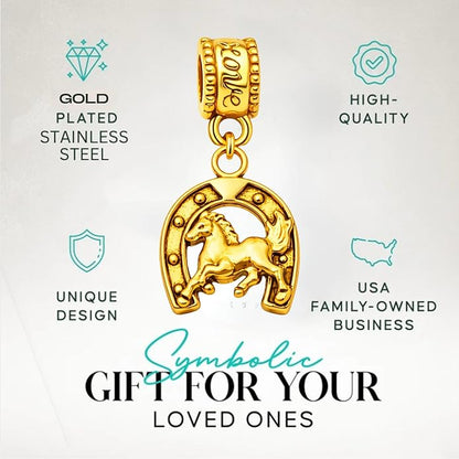 Horseshoe Charm Bead