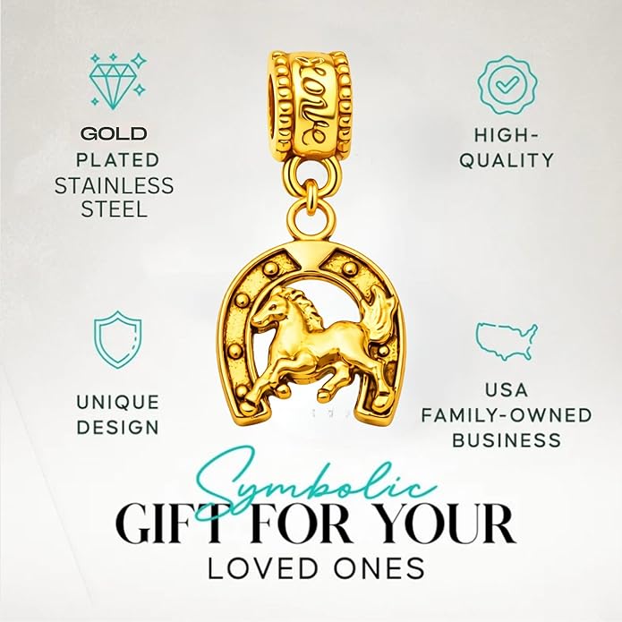 Horseshoe Charm Bead