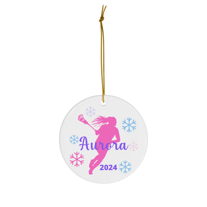 Lacrosse Christmas Ornament for Girls