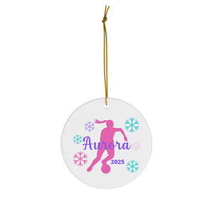Personalized Lacrosse Christmas Ornament for Girls