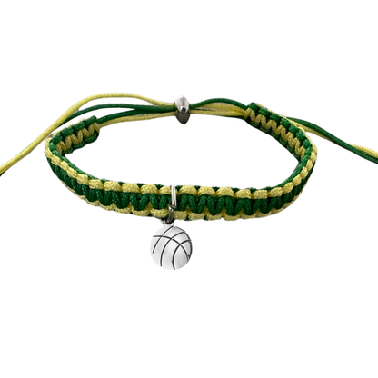 Basketball Multi Colored Charm Rope Bracelet - Pick Color