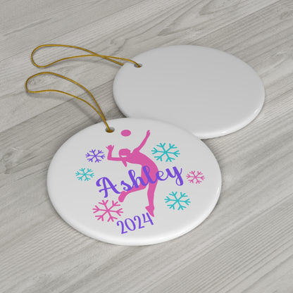 Personalized Volleyball Christmas Ornament