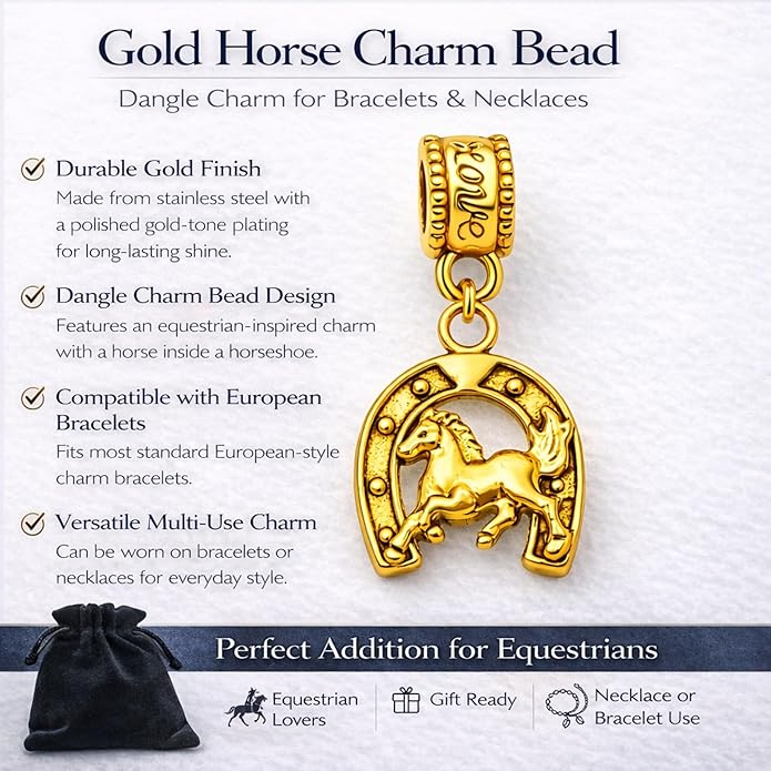 Horseshoe Charm Bead