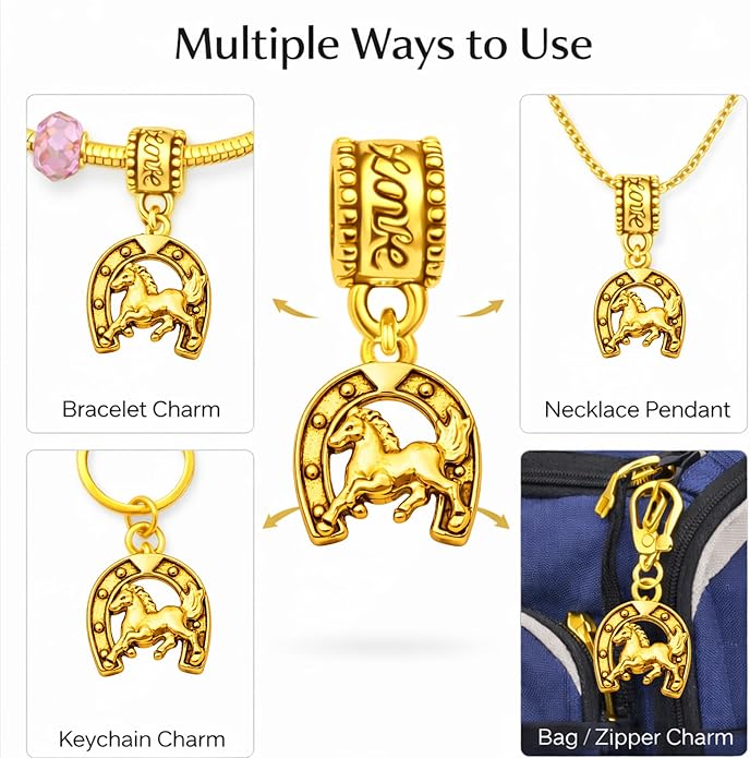 Horseshoe Charm Bead