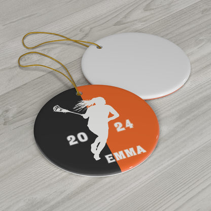 Personalized Lacrosse Christmas Ornament