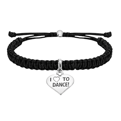 Love to Dance Adjustable Rope Bracelet