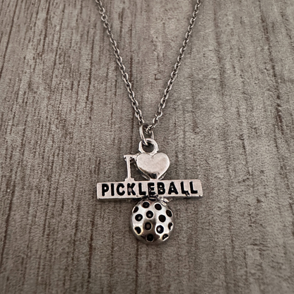 Pickleball Love Charm Necklace