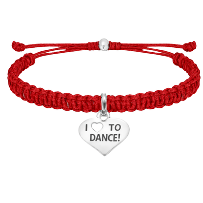 Love to Dance Adjustable Rope Bracelet