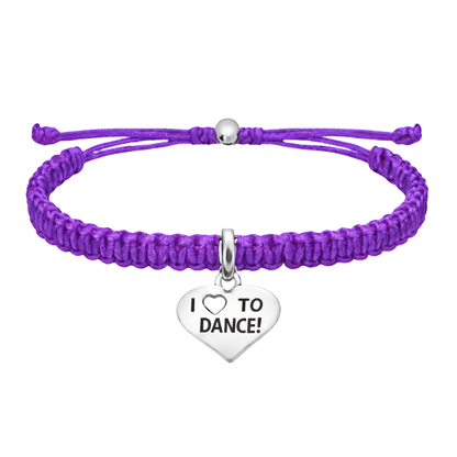 Love to Dance Adjustable Rope Bracelet