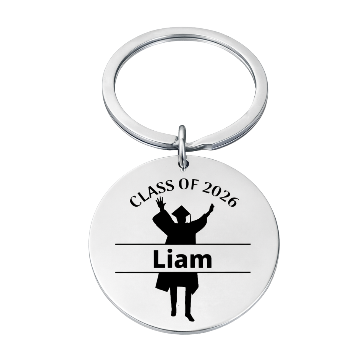 Boys Personalized 2026 Graduation Keychain
