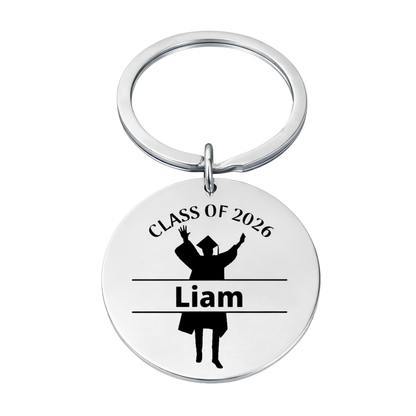 Boys Personalized 2026 Graduation Keychain