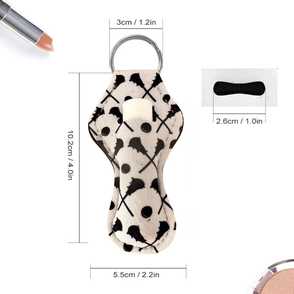 Lacrosse Chapstick Holder Keychain