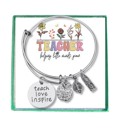 Teacher Love Inspire Bangle Bracelet