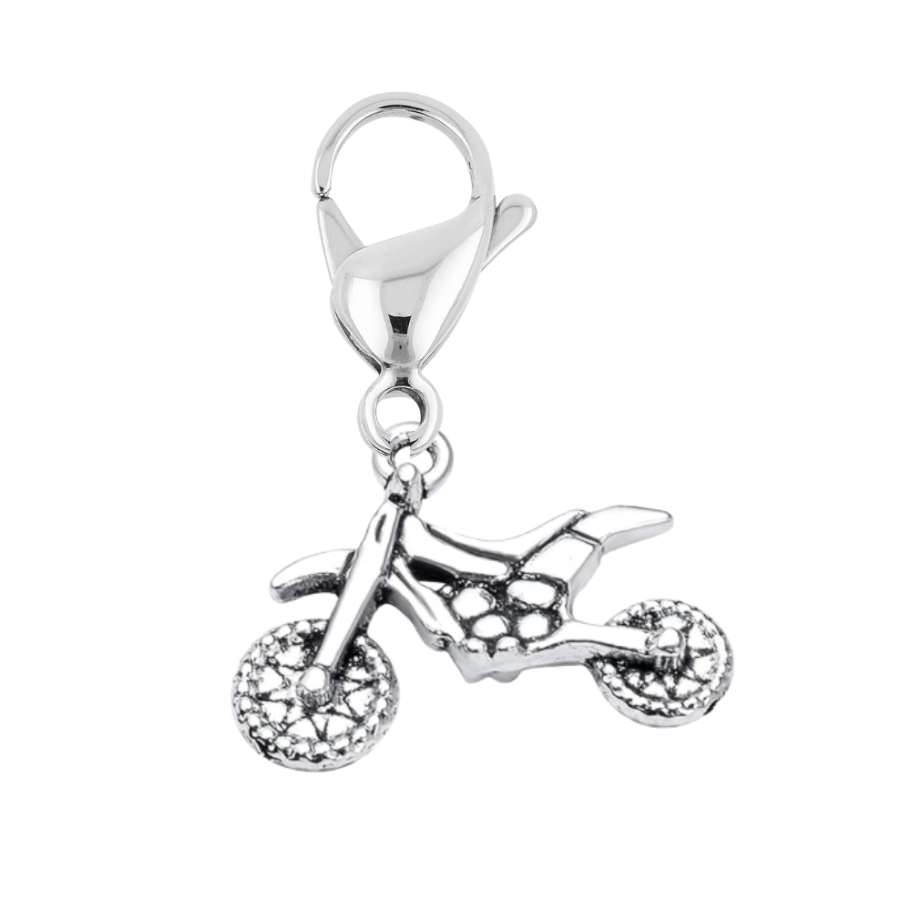 Dirt Bike Clip On Zipper Pull Charm
